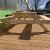 Wooden outdoor picnic table – only 100 €