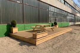 Wooden planters. Starting from 35 €